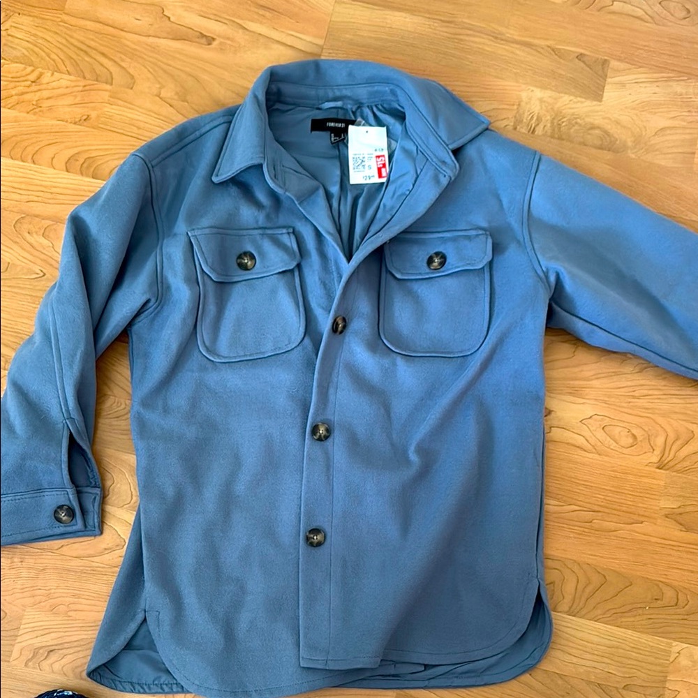 Blue Button-Up Jacket